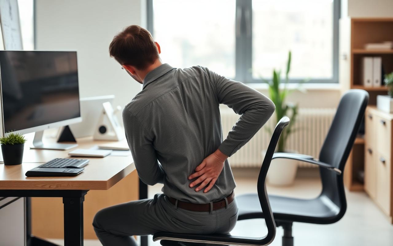 Lower back pain from sitting at a desk